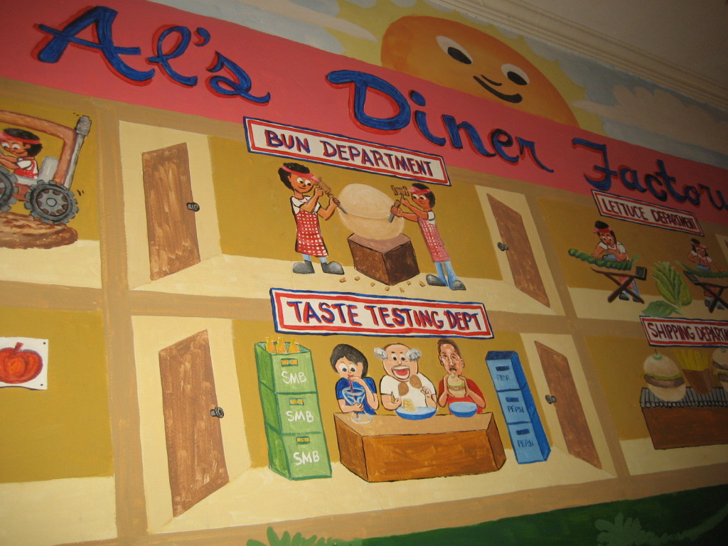 Burger mural