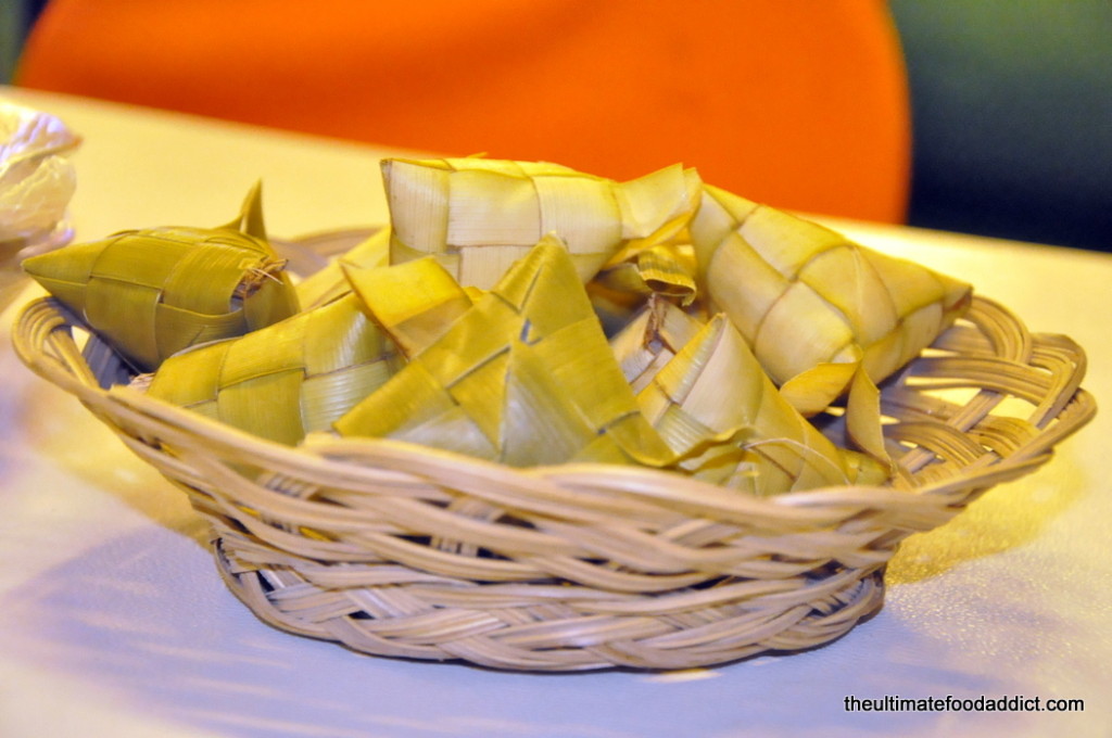 puso (rice cooked in coconut leaves)
